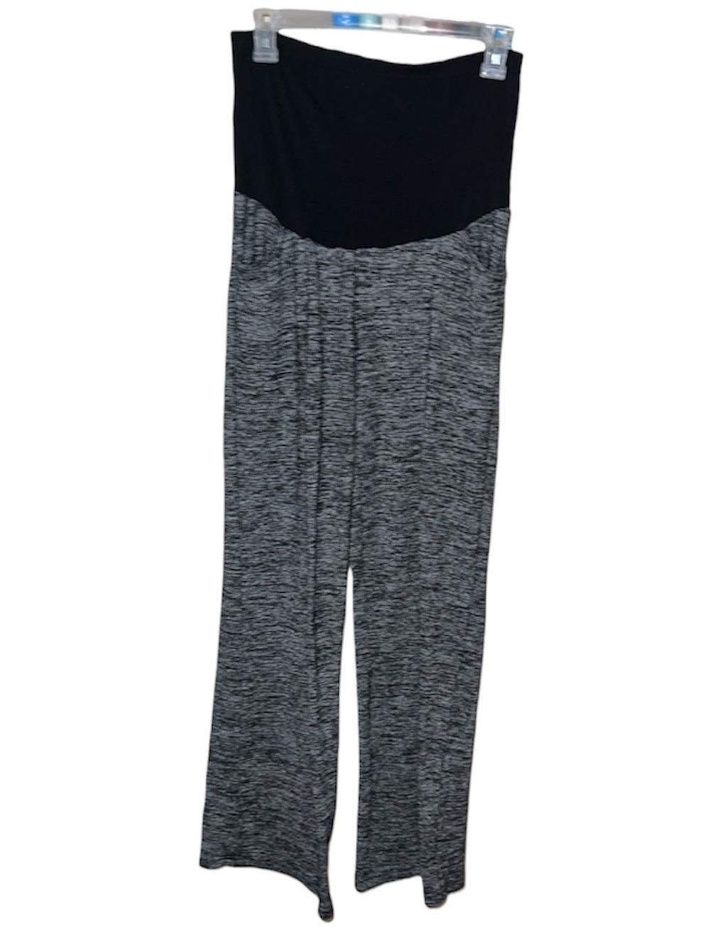 Maternity Wide-Leg Knit Pants with Elastic Over-Belly Panel - Picture 2 of 3
